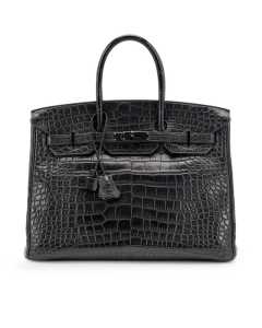 Hèrmes So Black Matte Alligator Birkin