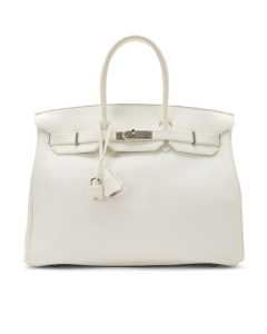 Hèrmes White Clemence Birkin